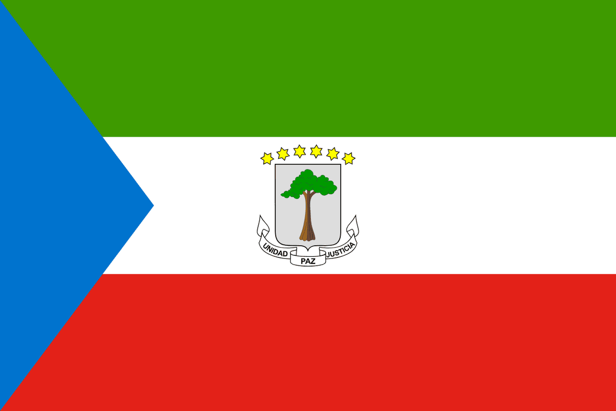 Equatorial Guinea flag side patch for hats