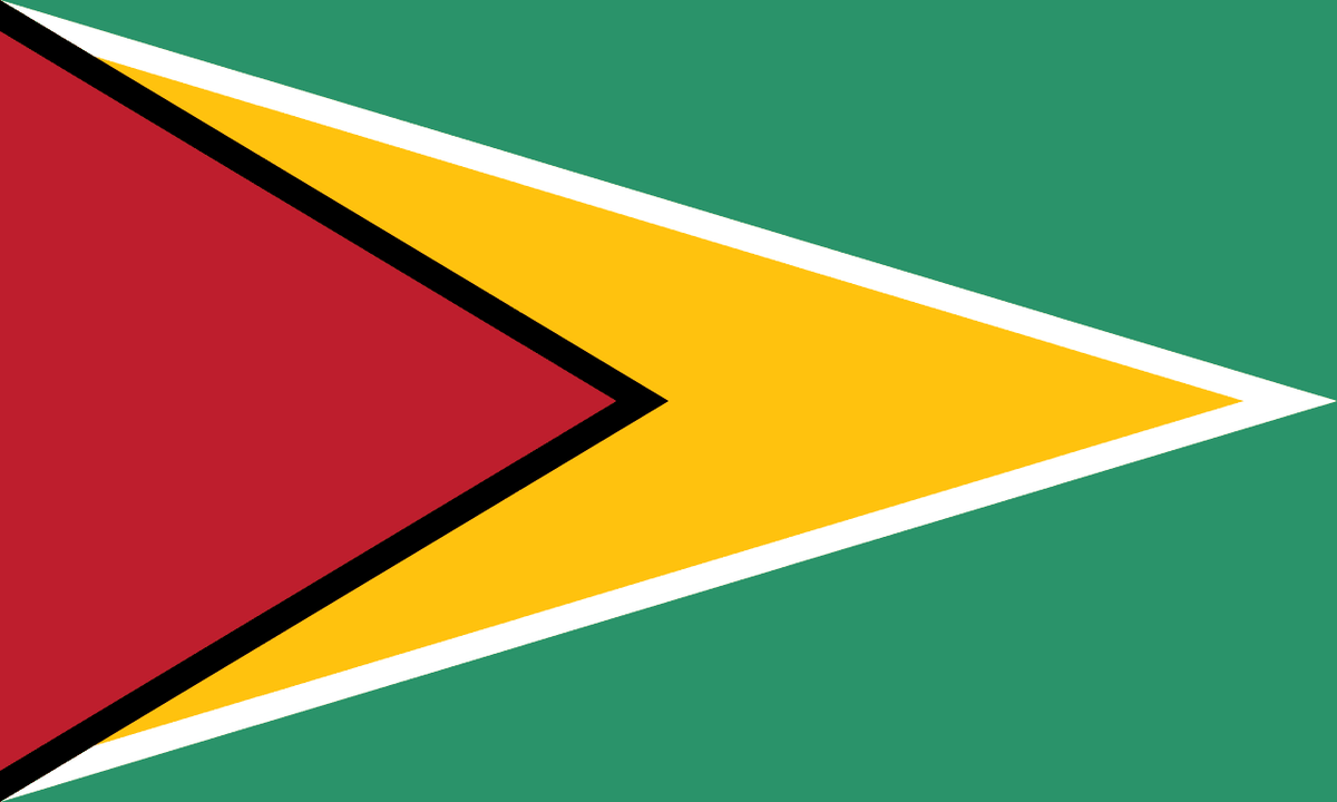 Guyana flag side patch for hats