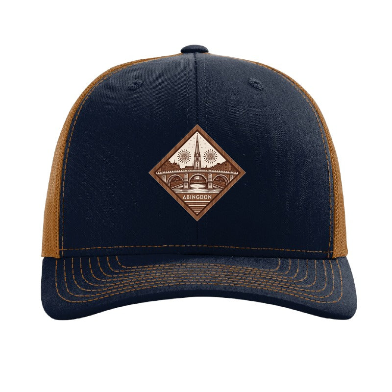 Abingdon bridge patch hat — Navy/Caramel