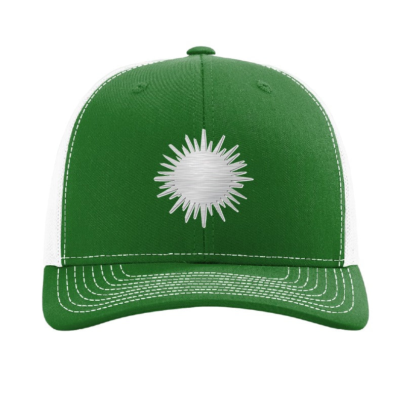 Abingdon fireworks patch hat — Kelly Green/White