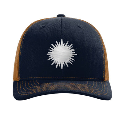 Abingdon fireworks patch hat — Navy/Caramel