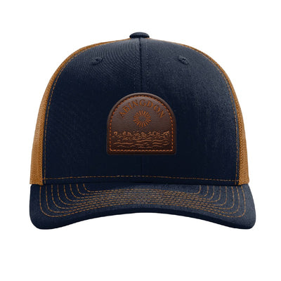 Abingdon skyline patch hat — Navy/Caramel