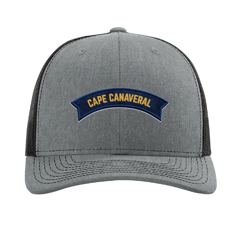 Cape Canaveral Launch patch hat — Heather Grey/Black