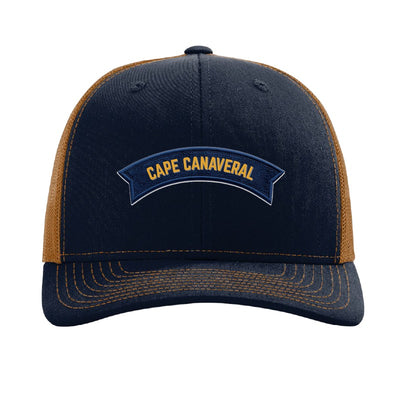 Cape Canaveral Launch patch hat — Navy/Caramel