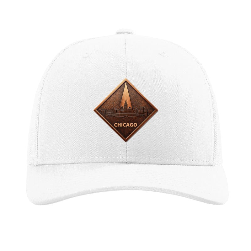 Chicago Skyline Spotlight patch hat — White
