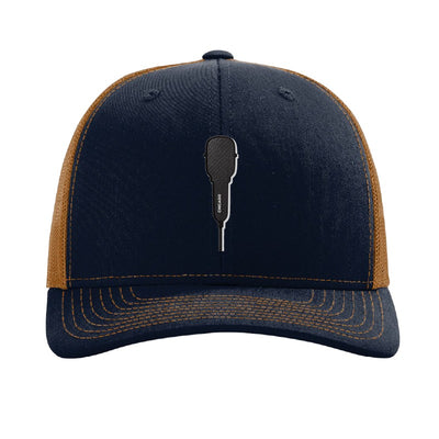 Chicago Stage Microphone patch hat — Navy/Caramel