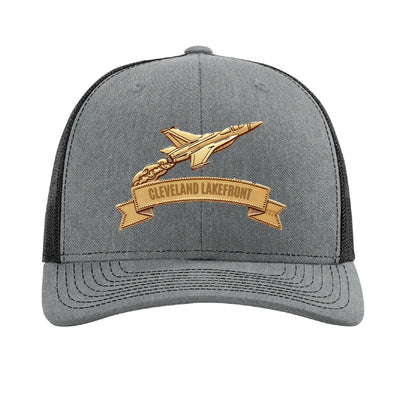 Cleveland Lakefront ribbon patch hat — Heather Grey/Black