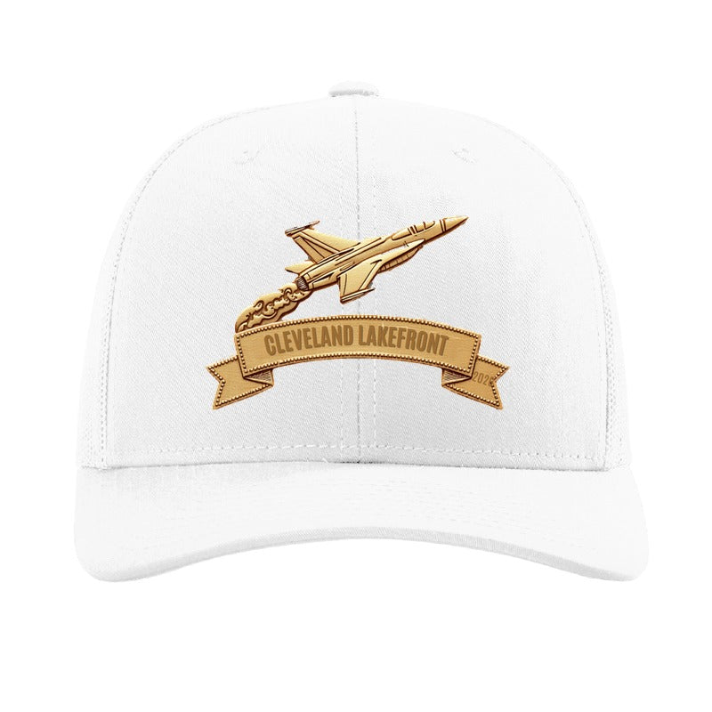 Cleveland Lakefront ribbon patch hat — White