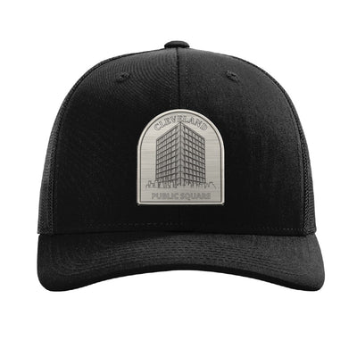 Cleveland Public Square mural patch hat — Black