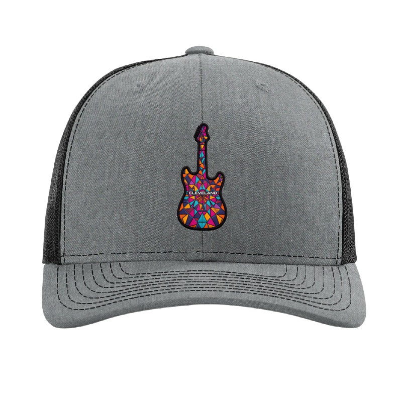 Cleveland mural guitar patch hat — Heather Grey/Black