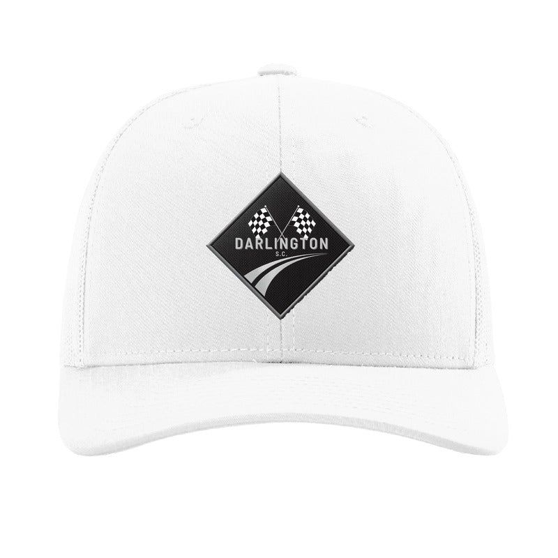 Darlington stock car patch hat — White