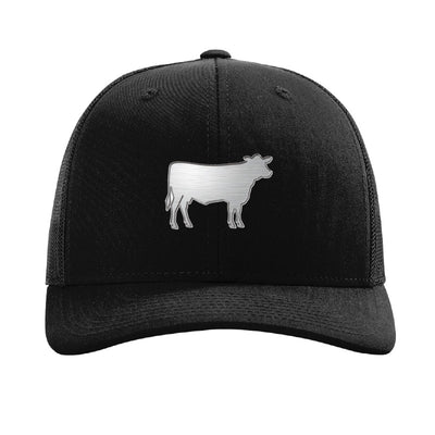 Des Moines prize cow patch hat — Black