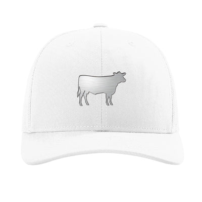 Des Moines prize cow patch hat — White