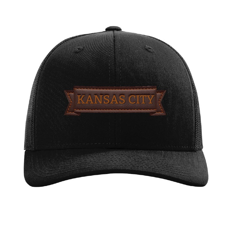 Kansas City inflatable hot dog patch hat — Black