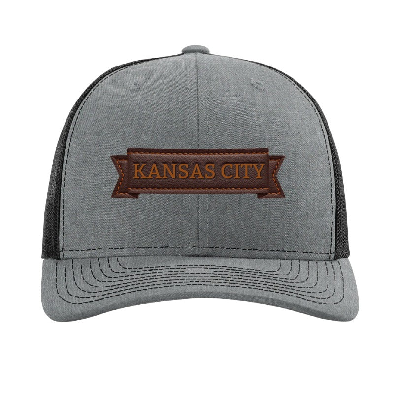 Kansas City inflatable hot dog patch hat — Heather Grey/Black