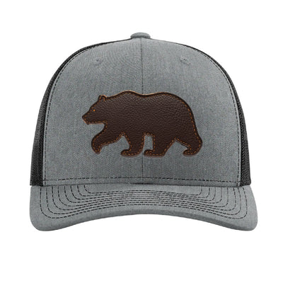 La Verne bear patch hat — Heather Grey/Black