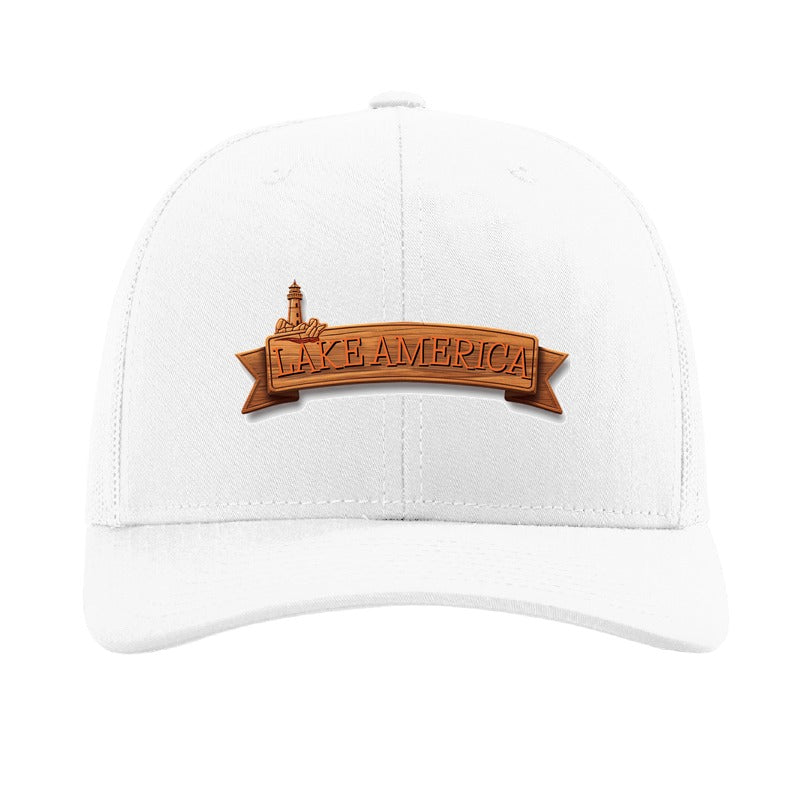 Lake America Banner patch hat — White