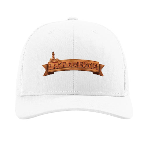 Lake America Ribbon patch hat - White