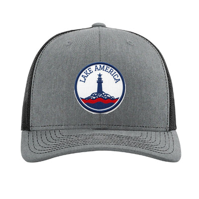 Lake America patch hat — Heather Grey/Black
