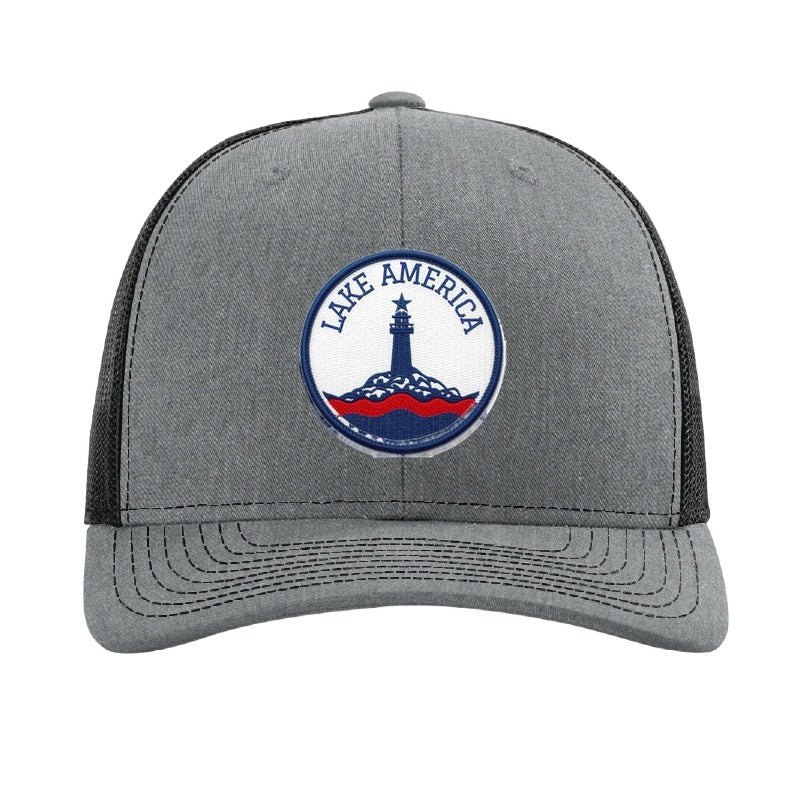 Lake America Original patch hat - Heather Grey/Black
