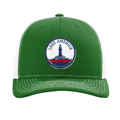 Lake America Original patch hat - Kelly Green/White
