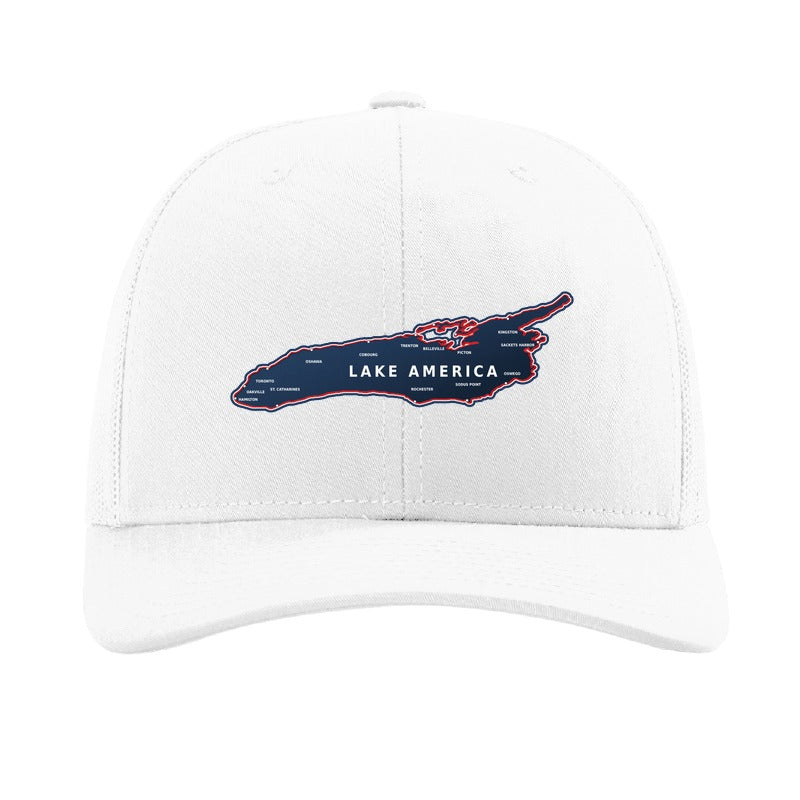Lake America map patch hat — White