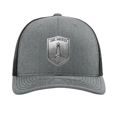 Lake America Shield patch hat - Heather Grey/Black