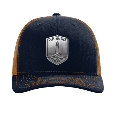 Lake America Shield patch hat - Navy/Caramel