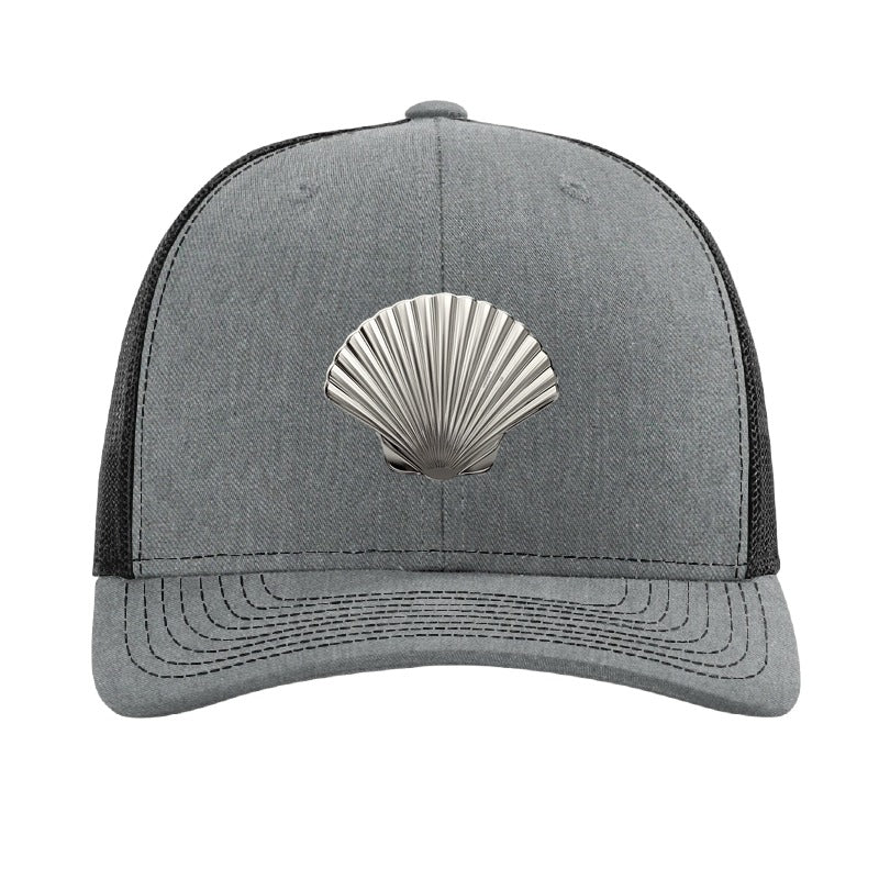 New York Harbor oyster patch hat — Heather Grey/Black