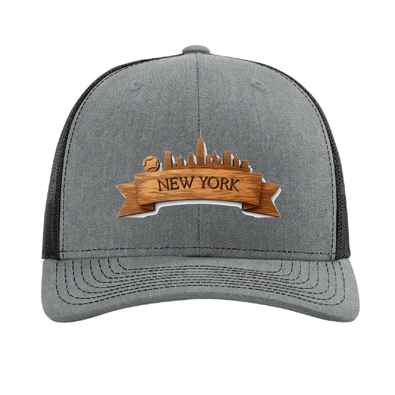 New York US Open Ribbon patch hat — Heather Grey/Black