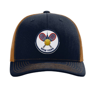 New York US Open patch hat — Navy/Caramel