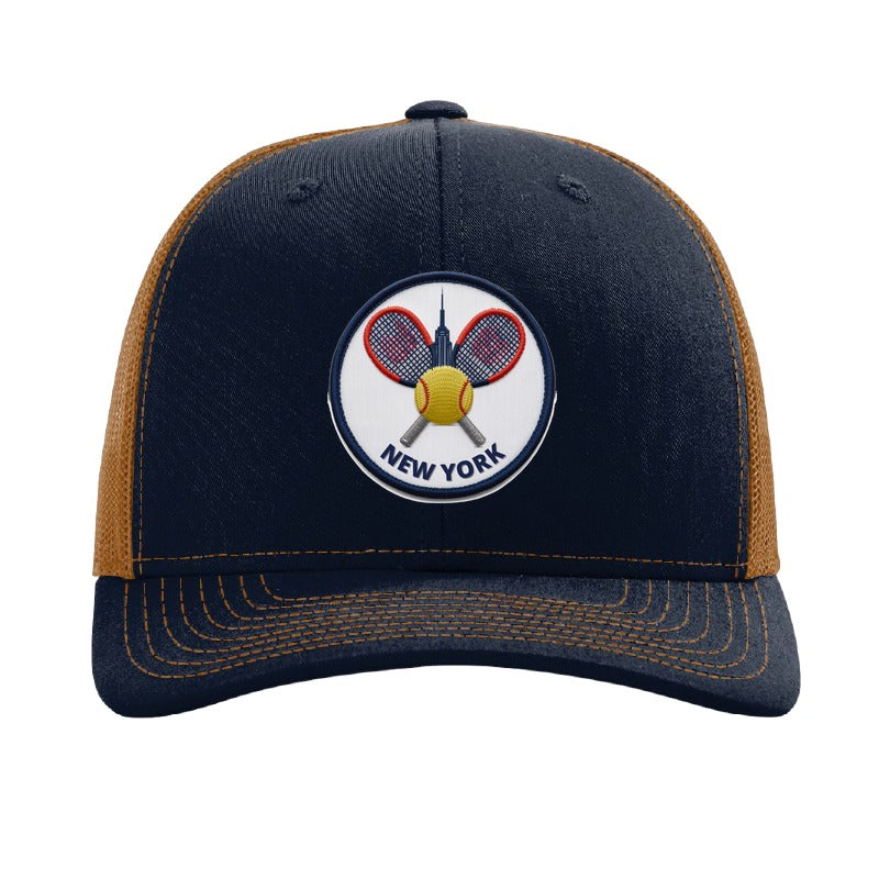 New York US Open patch hat — Navy/Caramel