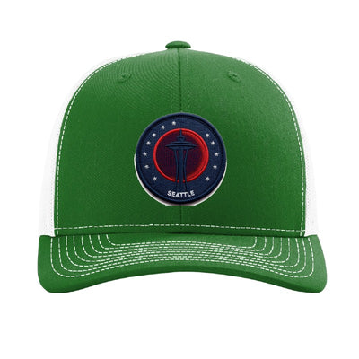 Seattle Blood Moon patch hat — Kelly Green/White