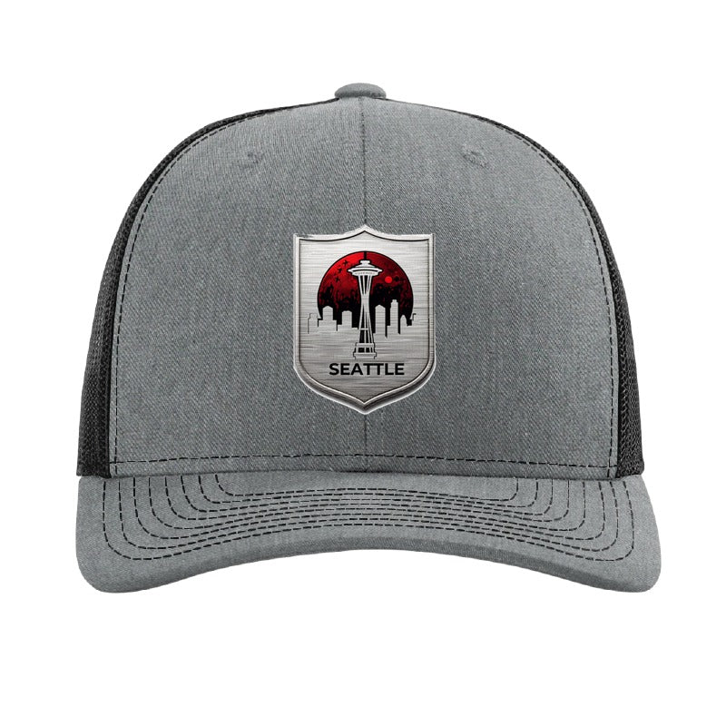 Seattle Blood Moon Shield patch hat — Heather Grey/Black