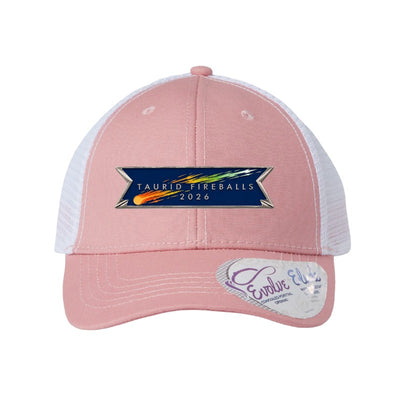 Taurid fireballs 2026 patch hat - Dusty Rose/White Ponytail