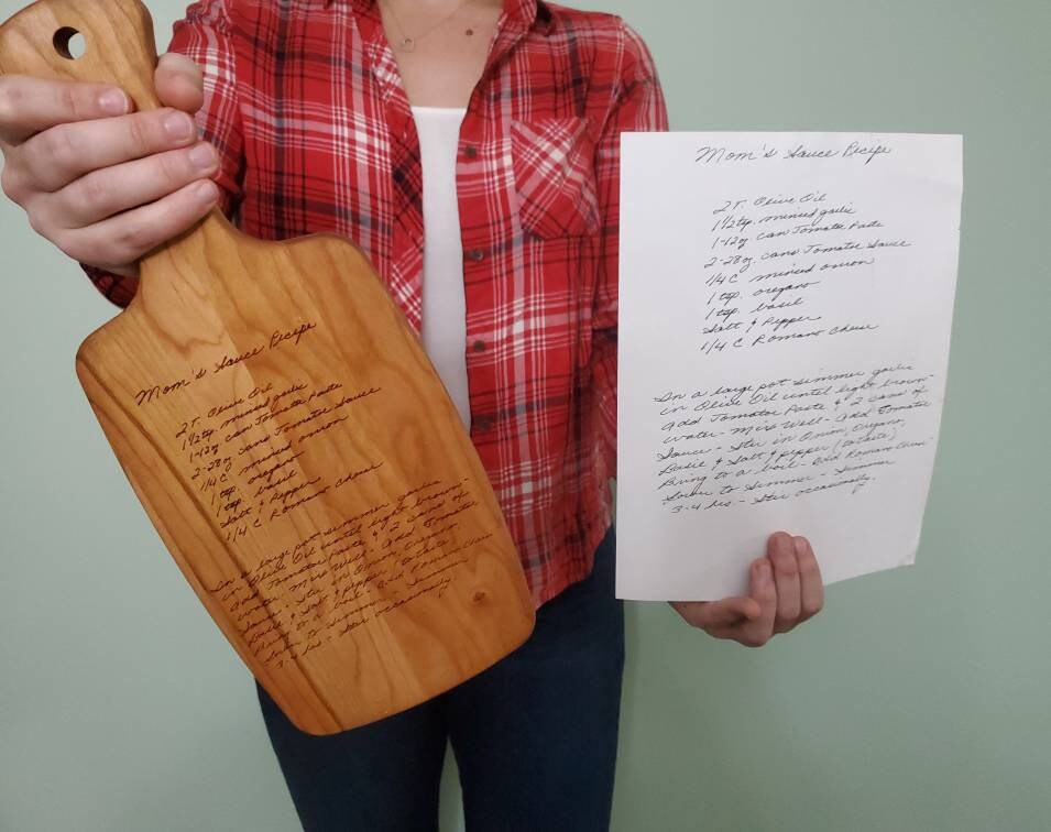 Handwritten Recipe Cutting Boards