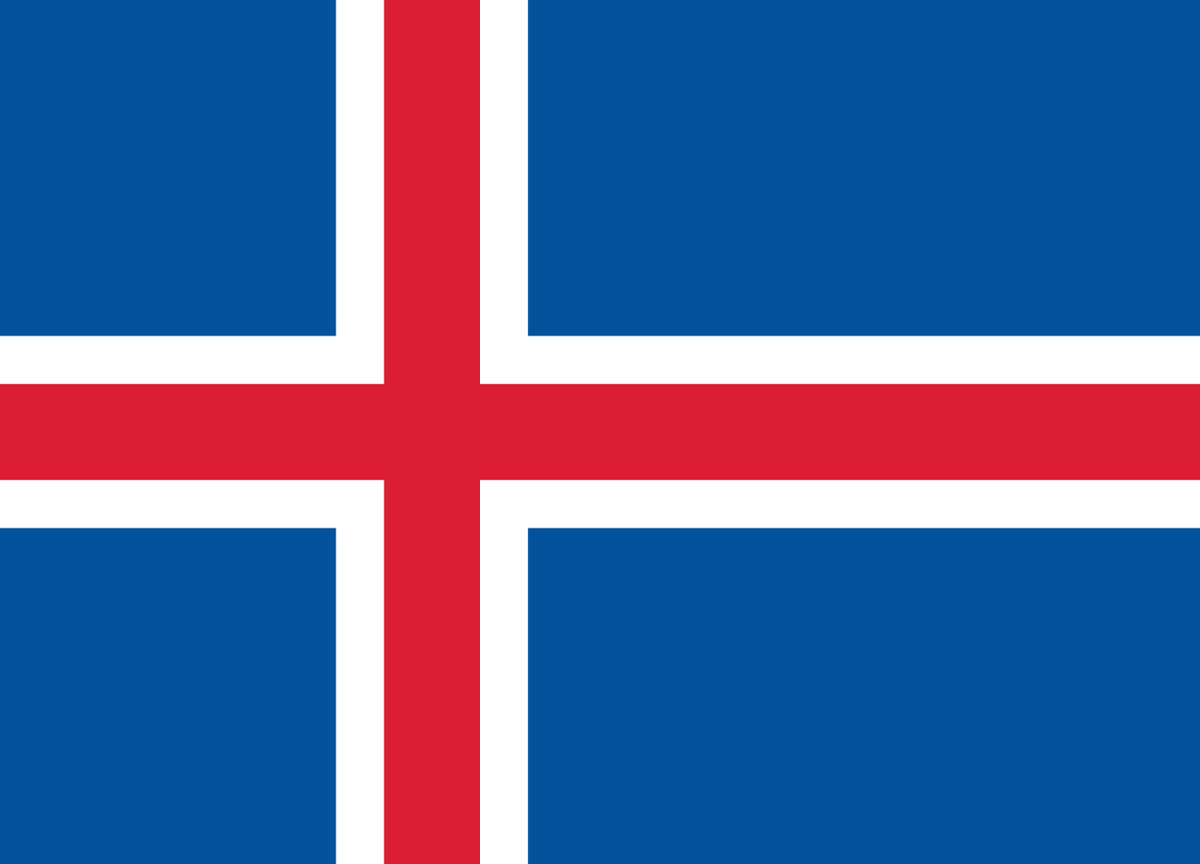 Iceland flag side patch for hats