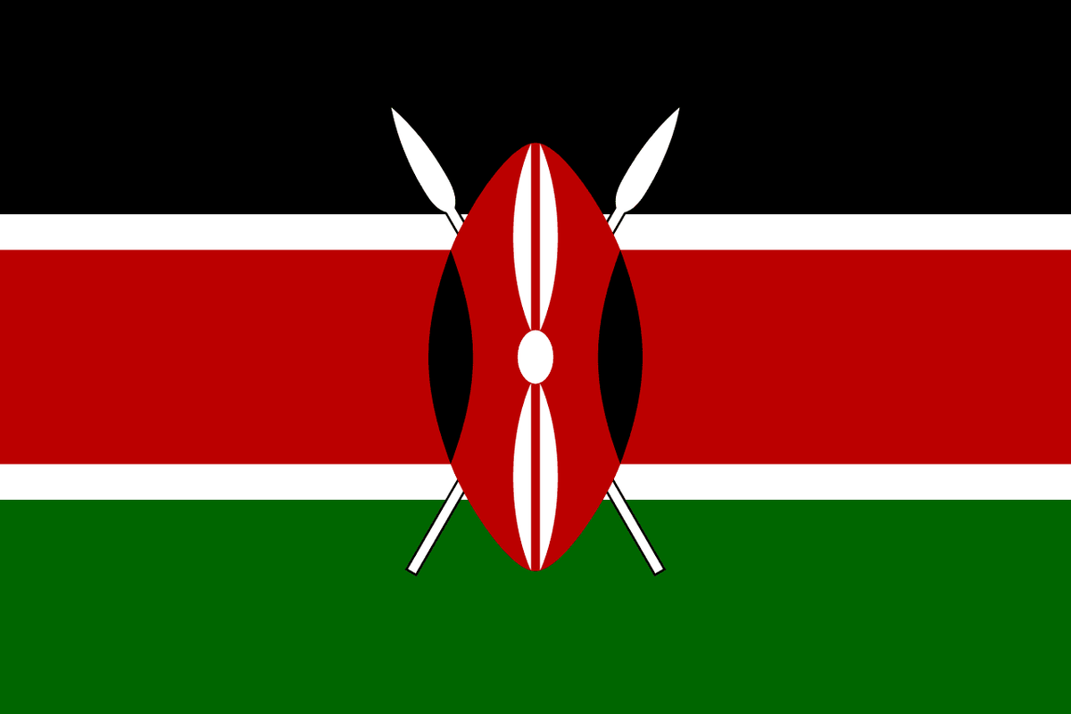 Kenya flag side patch for hats