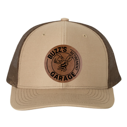 Buzz's Retirement Garage Richardson 112 Trucker Hat - Buzz Logo Engraved