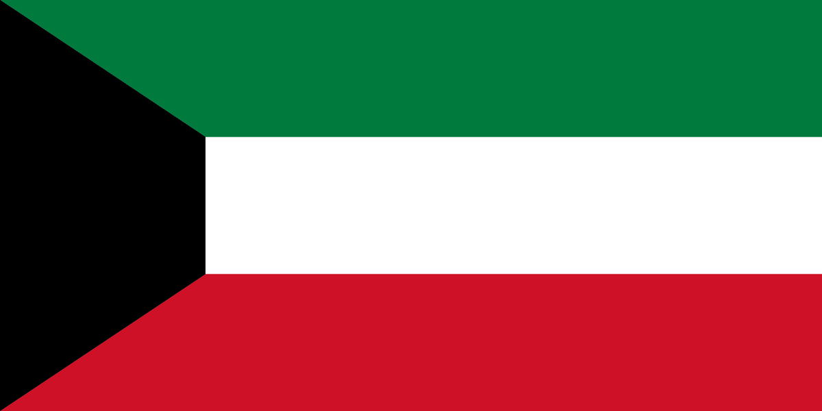 Kuwait flag side patch for hats
