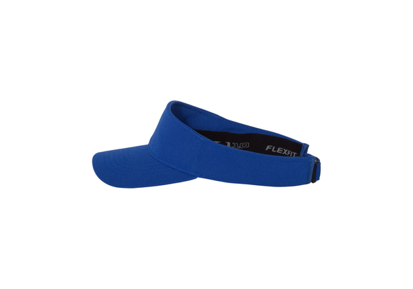 Blue open-top visor