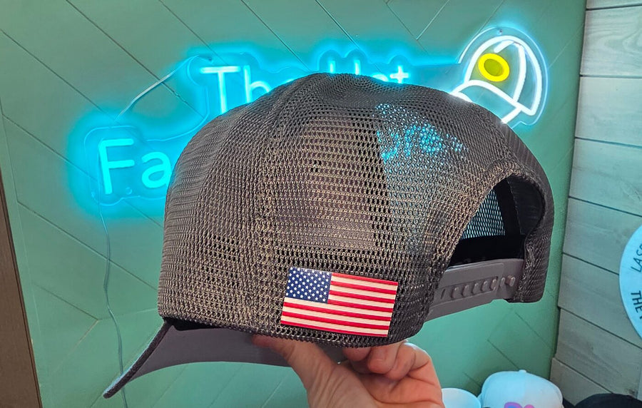 The flag, on the mesh