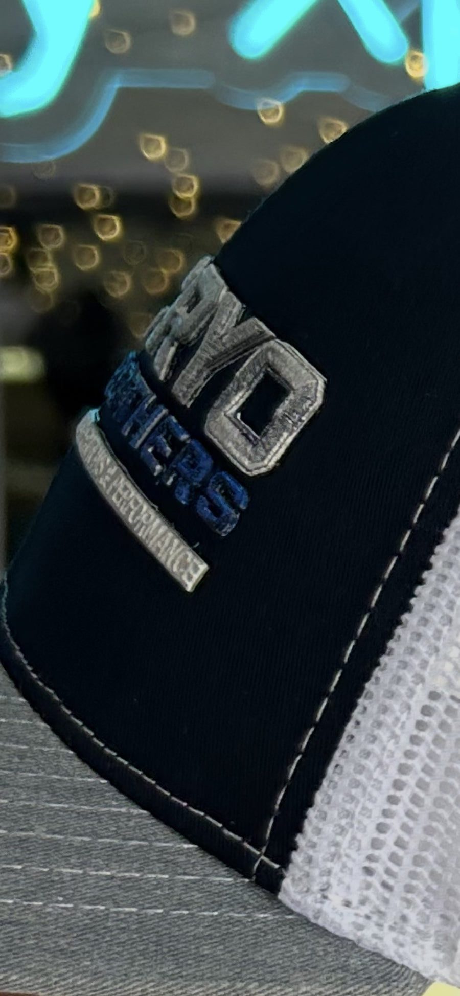 The same cap, closer. Depth you can feel with a thumb.