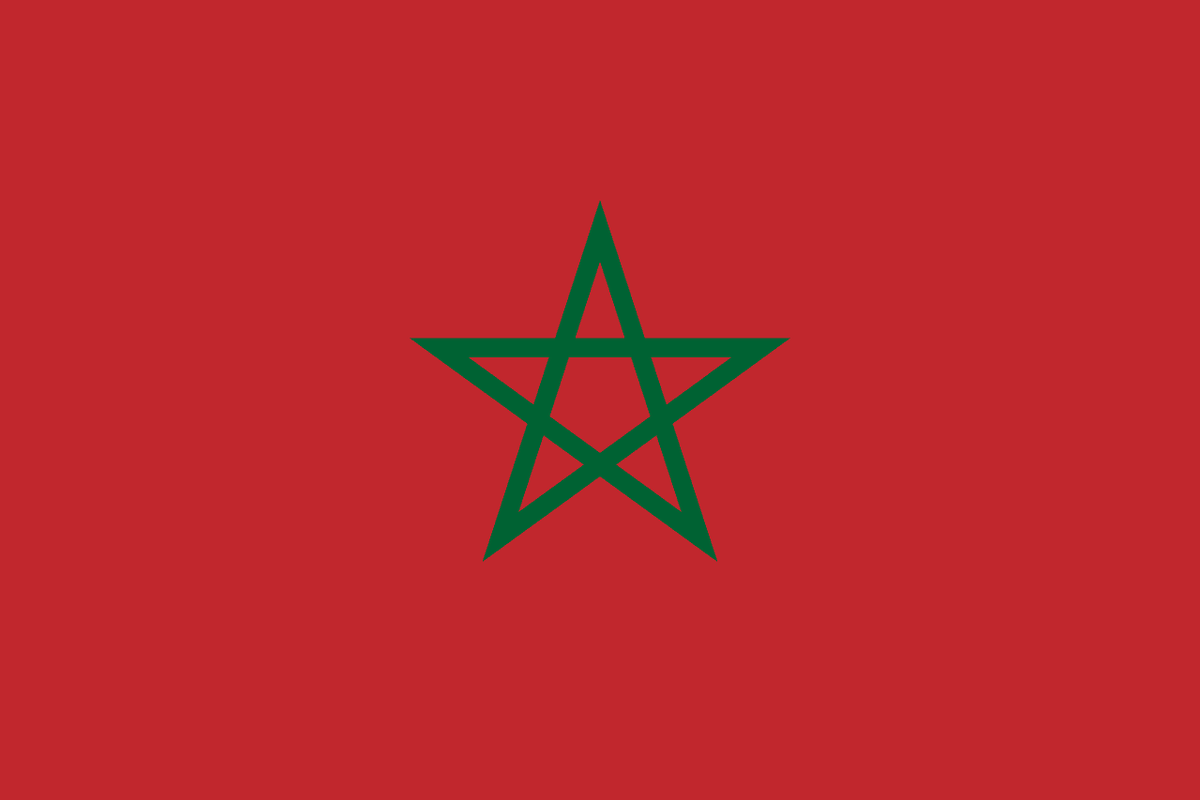 Morocco flag side patch for hats