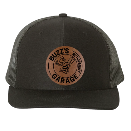 Buzz's Retirement Garage Richardson 112 Trucker Hat - Buzz Logo Engraved