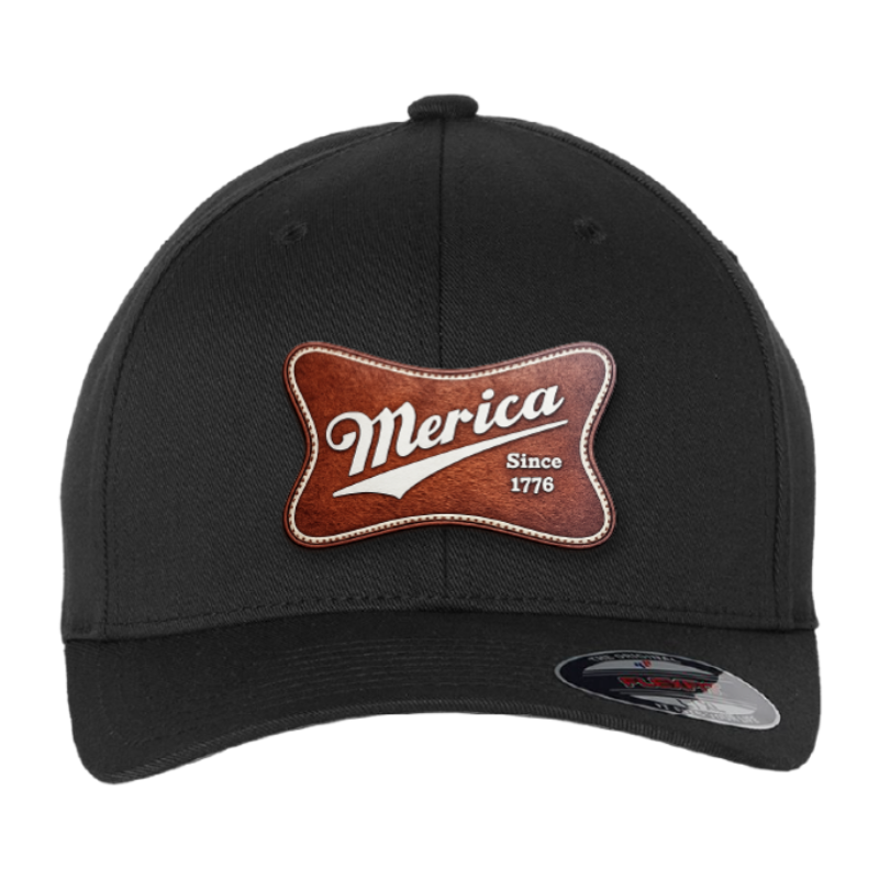 Merica Since 1776 Patriotic Trucker Hat – Americana Camo Leather Patch Hat