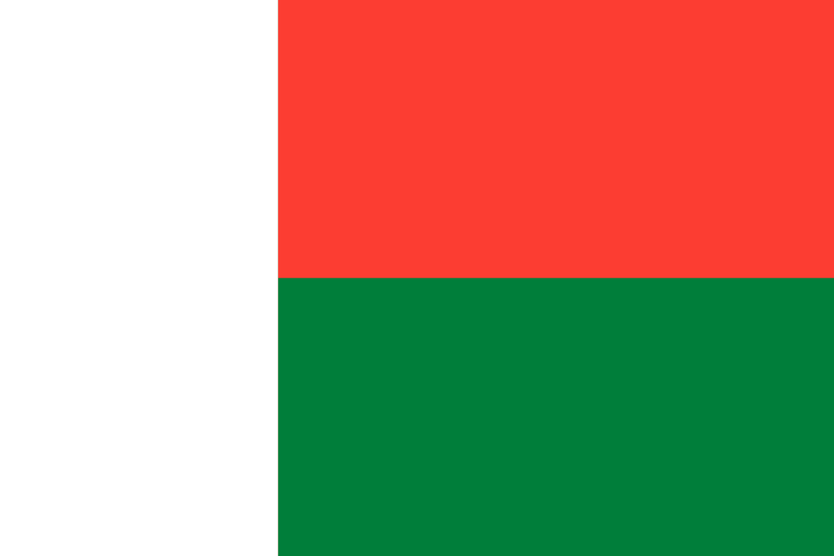 Madagascar flag side patch for hats