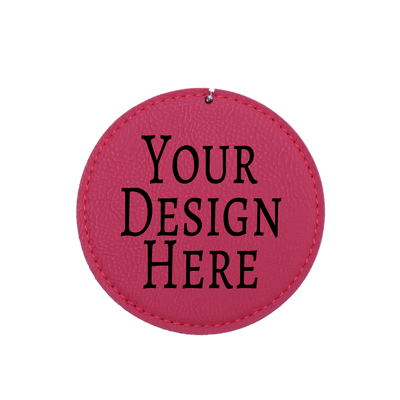 Round Leatherette Christmas Ornaments with Custom Design