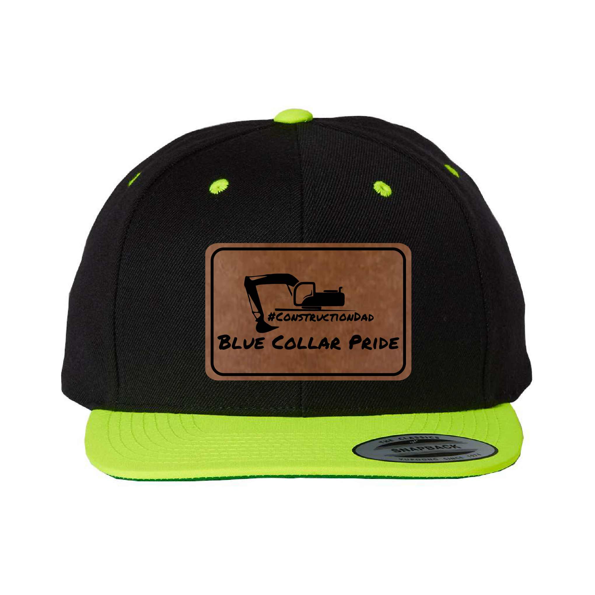 #ConstructionDad Blue Collar Pride Hat - Yupoong 6089M Flatbill
