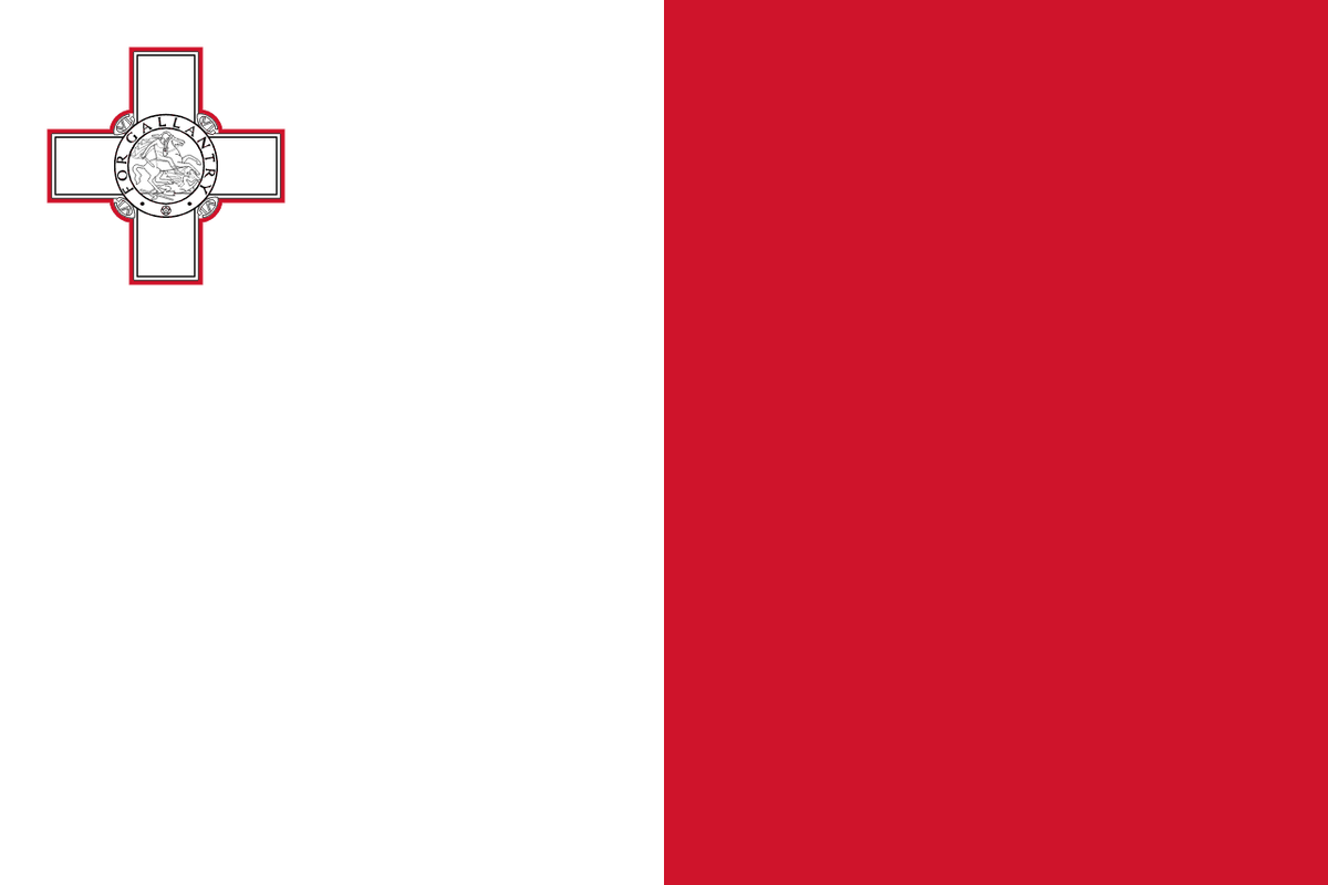 Malta flag side patch for hats